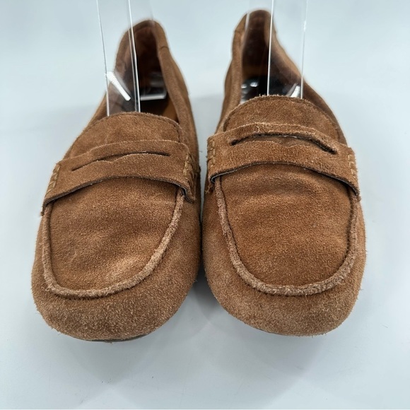 Womens suede flats size 7.5 brown penny loafers 
vintage y2k - Picture 3 of 14
